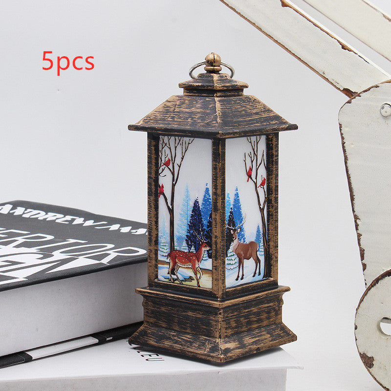 Santa Claus & Snowman Christmas LED Lanterns – Magical Holiday Home Décor ✨