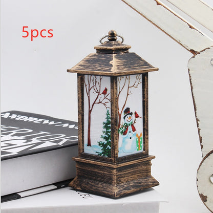 Santa Claus & Snowman Christmas LED Lanterns – Magical Holiday Home Décor ✨