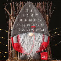 Christmas Countdown Advent Calendar – Cute Faceless Santa Claus Hanging Doll ❤️ Holiday Wall & Door Decoration