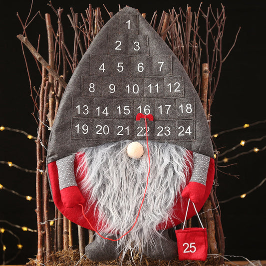 Christmas Countdown Advent Calendar – Cute Faceless Santa Claus Hanging Doll ❤️ Holiday Wall & Door Decoration