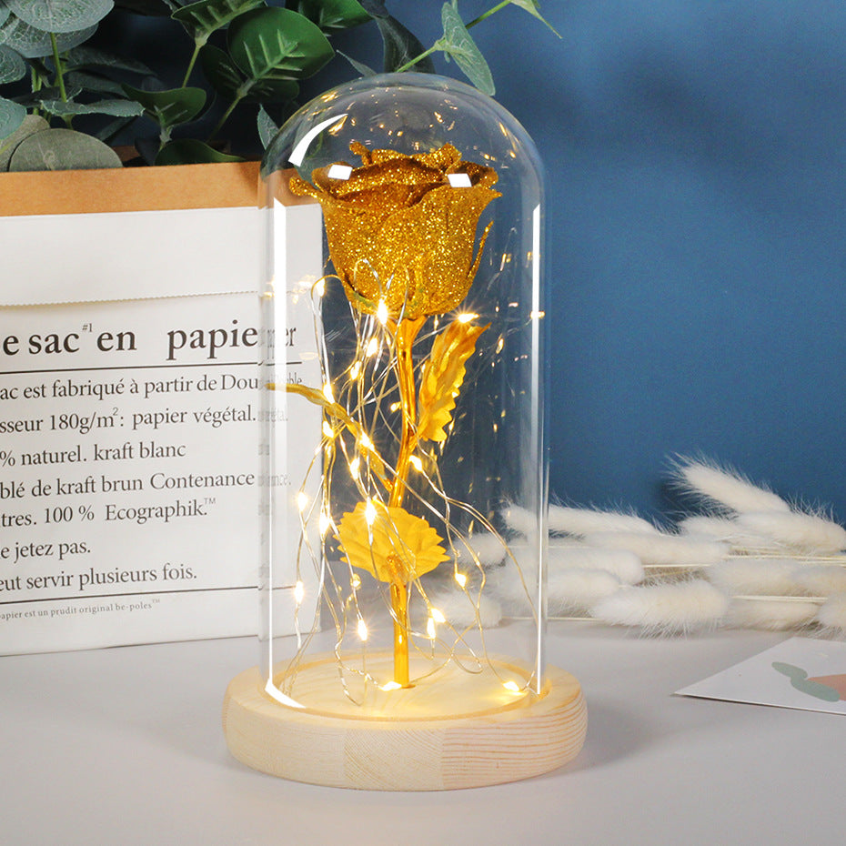 LED Eternal Rose Glass Dome – A Love That Glows Forever