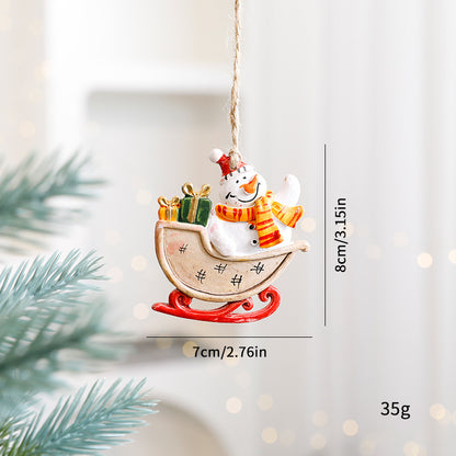 Cute Cartoon Elk & Santa Ornaments – Adorable Resin Christmas Decorations for Tree & Gifts ✨