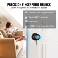 “3-in-1 Smart Bluetooth Fingerprint Door Lock  | App + Key + Touch Access for Modern Homes”