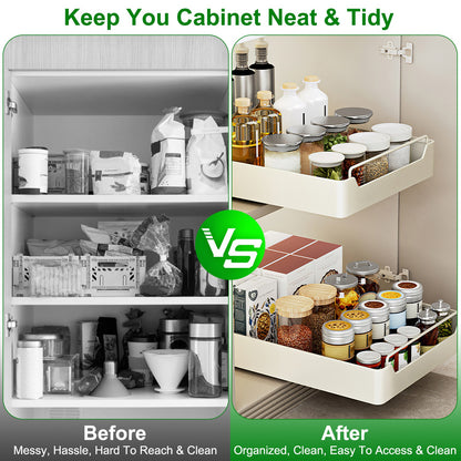 TidyTroves™ Pull-Out Cabinet Organizer (2-Pack)