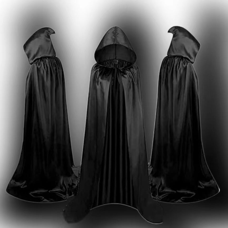 ✨ “Halloween Wizard Cloak – Kids Hooded Costume Cape with Mantle”