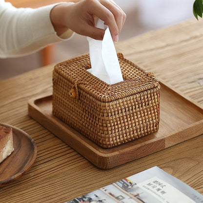 🍂 Rustic Charm Rattan Tissue Box — Handwoven Boho Accent for Cozy & Minimal Spaces ☕✨