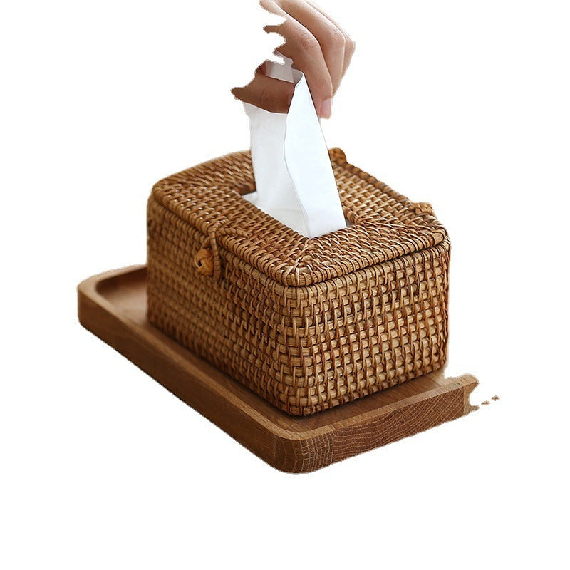 🍂 Rustic Charm Rattan Tissue Box — Handwoven Boho Accent for Cozy & Minimal Spaces ☕✨