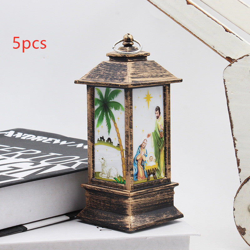 Santa Claus & Snowman Christmas LED Lanterns – Magical Holiday Home Décor ✨