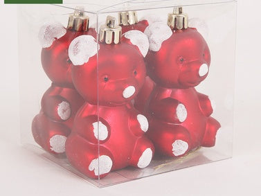Cute Reindeer & Gingerbread Christmas Ornament Set  Modern Metallic Baubles & Star Charms for Tree Decoration
