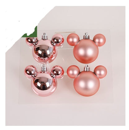 Cute Reindeer & Gingerbread Christmas Ornament Set  Modern Metallic Baubles & Star Charms for Tree Decoration
