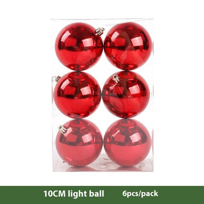 Luxury Red Electroplated Christmas Ball Set – Shiny, Matte & Glitter Mix Ornaments for Tree & Home Décor