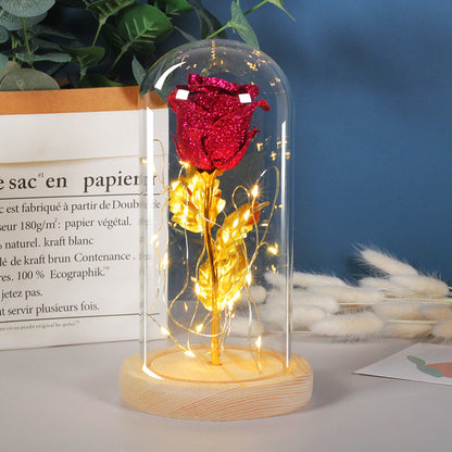 LED Eternal Rose Glass Dome – A Love That Glows Forever