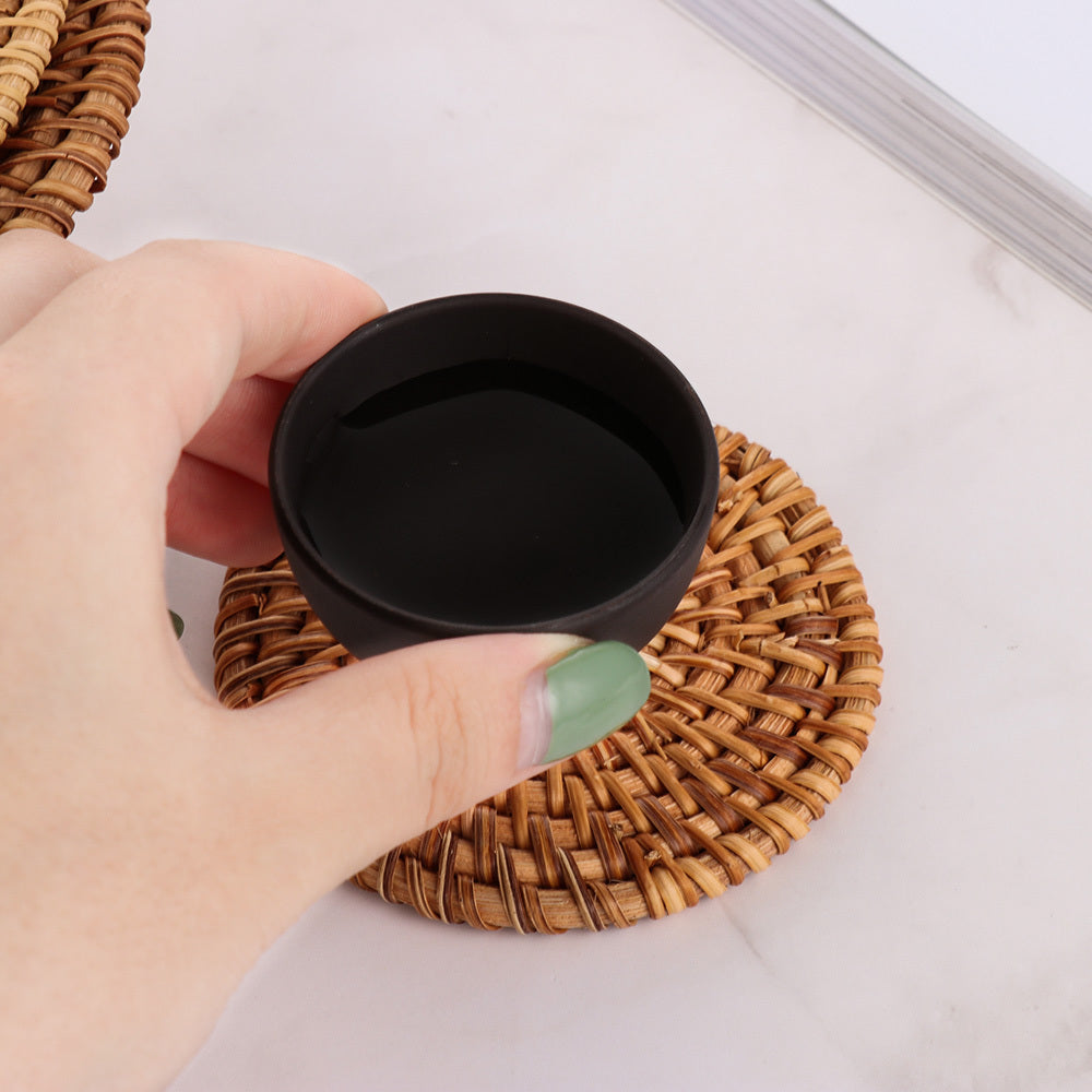☕ Handwoven Rattan Charm Coasters — Natural, Eco-Friendly & Perfect for Boho Tablescapes 🌾✨