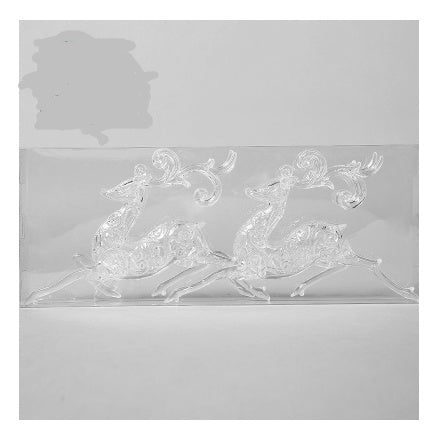 Cute Reindeer & Gingerbread Christmas Ornament Set  Modern Metallic Baubles & Star Charms for Tree Decoration