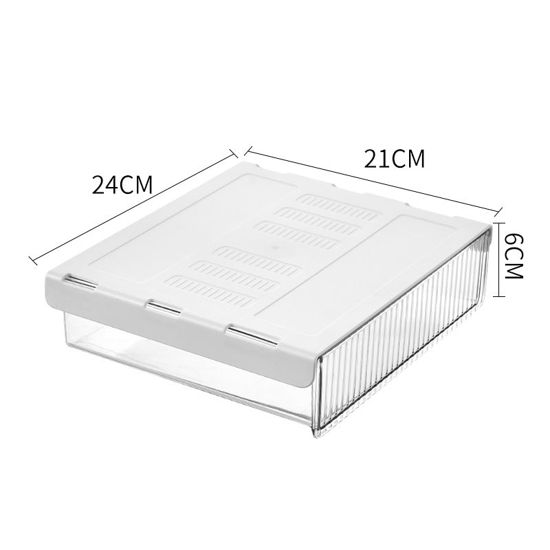 Crystal Clear Slide-Out Under-Desk Organizer Drawer – Hidden Desktop Storage Box