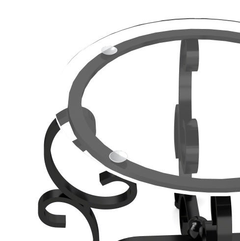 3-Piece Tempered Glass Coffee Table Set – Elegant Black Metal Living Room Tables with Round Side Tables ✨