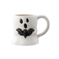 ✨ “Cute Ghost Mug – Halloween Pumpkin & Bat Ceramic Coffee Cup (450ml)”