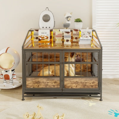 Luxury Wooden Dog Crate with Storage – Modern Furniture-Style Kennel for Large & Medium Dogs ✨