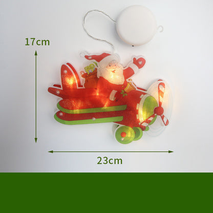 Christmas LED Window Lights – Festive Santa, Snowman & Bell Decorations for a Glowing Holiday Home ✨