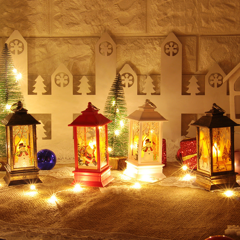 Santa Claus & Snowman Christmas LED Lanterns – Magical Holiday Home Décor ✨