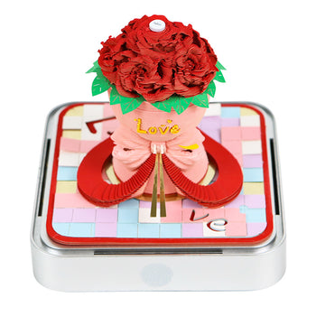 3D Rose Paper Sculpture Calendar Sticky Notes