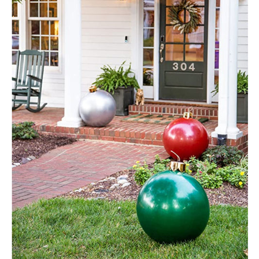 Giant Inflatable Christmas Ornaments – Seamless Oversized Outdoor Yard Balls for Festive Holiday Décor ✨