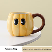 ✨ “Cute Ghost Mug – Halloween Pumpkin & Bat Ceramic Coffee Cup (450ml)”