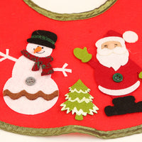 Mini Red Christmas Tree Skirt 46cm – Cute Santa Design Non-Woven Fabric Mat  Perfect Base for Small Christmas Trees