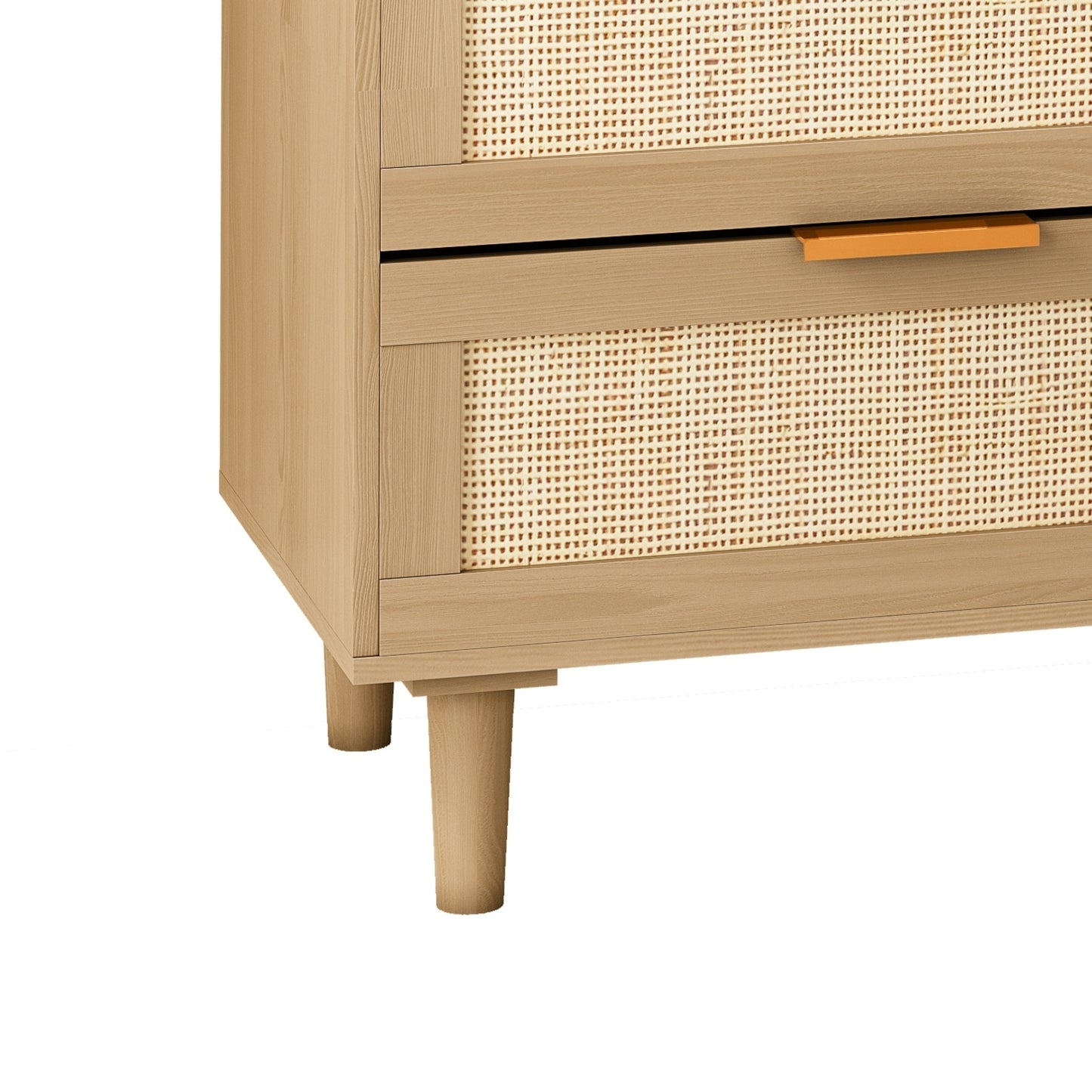 Rattan Luxe 6-Drawer Dresser — Handwoven Elegance Meets Modern Oak Sophistication 🌾✨