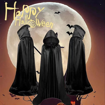 ✨ “Halloween Wizard Cloak – Kids Hooded Costume Cape with Mantle”