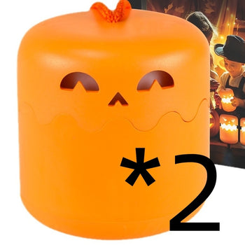 ✨ Foldable Halloween Pumpkin Lamp  – Portable Mini Night Light  | Spooky-Cute Bedside Glow