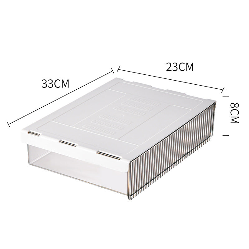 Crystal Clear Slide-Out Under-Desk Organizer Drawer – Hidden Desktop Storage Box