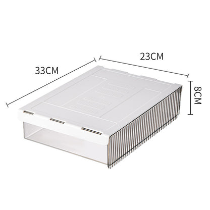 Crystal Clear Slide-Out Under-Desk Organizer Drawer – Hidden Desktop Storage Box