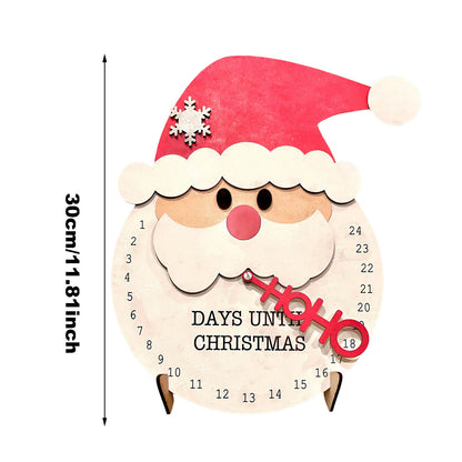Santa Christmas Countdown Calendar – Wooden Holiday Decoration That Builds the Magic ✨