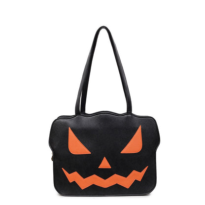 ✨ “Halloween Pumpkin Shoulder Bag – Spooky Fashion Messenger Tote”