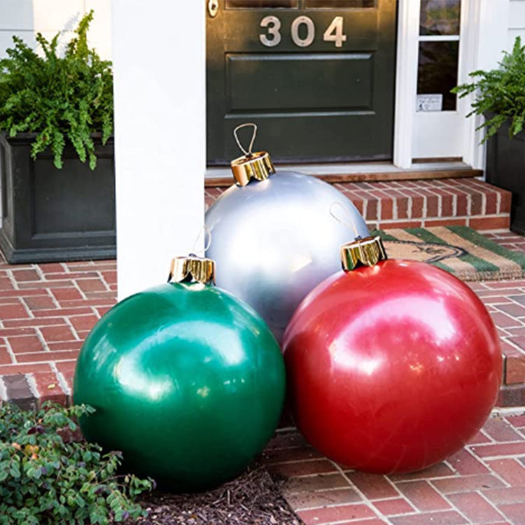 Giant Inflatable Christmas Ornaments – Seamless Oversized Outdoor Yard Balls for Festive Holiday Décor ✨