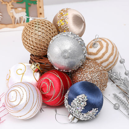 Luxury Silk Painted Christmas Ornament Set – 9-Piece Elegant Tree Decoration Collection ✨