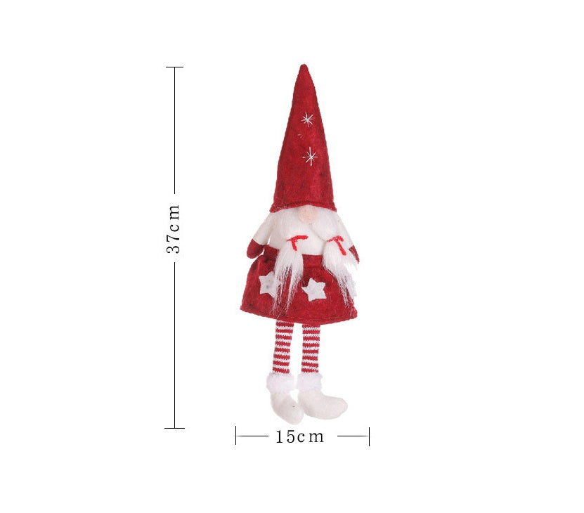 Scandinavian Christmas Faceless Gnome Dolls – Adorable Nordic Plush Figurines for Holiday Home Décor ✨