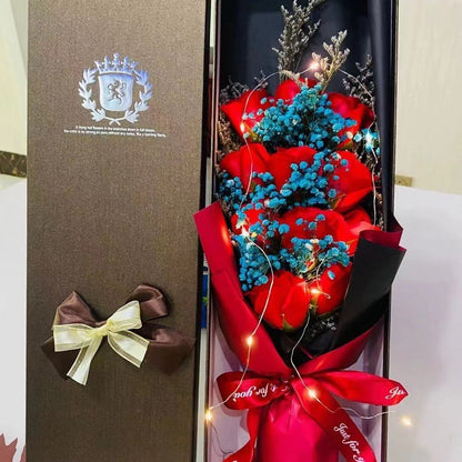 ✨ Long Rose Gift Box with LED Lights – A Luxury Valentine Surprise 🌹💡