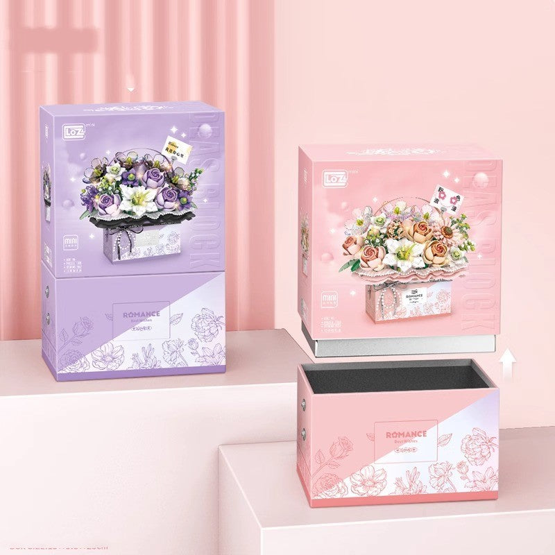 DIY Flower Basket Building Blocks Gift