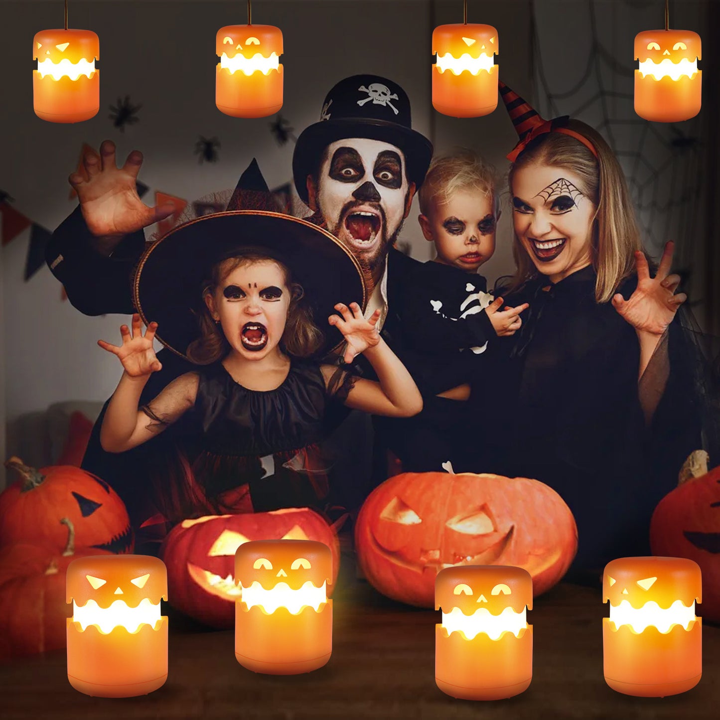 ✨ Foldable Halloween Pumpkin Lamp  – Portable Mini Night Light  | Spooky-Cute Bedside Glow