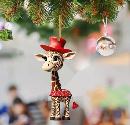 Christmas Tree Decoration Acrylic Flat Hanging Decorations