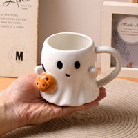✨ “Halloween Pumpkin Ghost Mug – Cute Spooky Coffee & Tea Cup (600ml)”