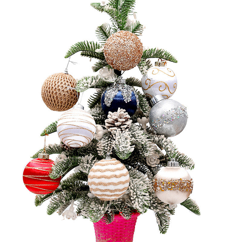 Luxury Silk Painted Christmas Ornament Set – 9-Piece Elegant Tree Decoration Collection ✨