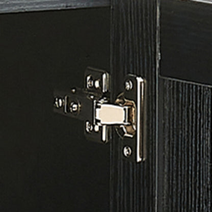 ✨ Side Panel Rattan Buffet Cabinet | Modern Storage Cabinet with Natural Rattan Doors & Adjustable Shelves