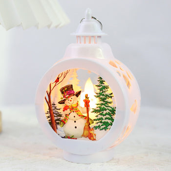 Vintage Christmas Lantern Lamps – Glowing Santa & Snowman Holiday Décor ️✨
