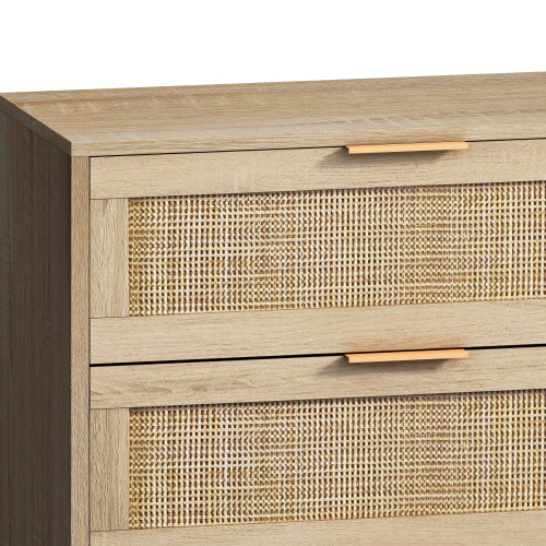 ✨ Rattan Drawer Storage Cabinet | Modern Boho Organizer for Bedroom & Living Room
