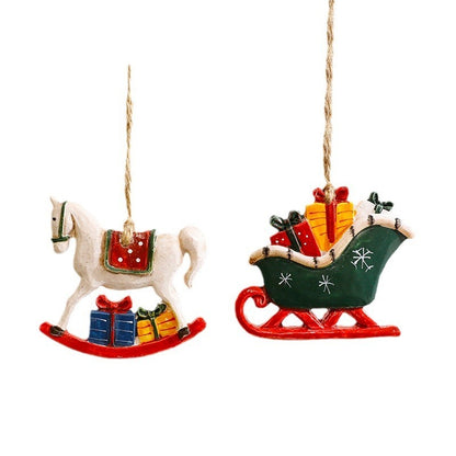 Cute Cartoon Elk & Santa Ornaments – Adorable Resin Christmas Decorations for Tree & Gifts ✨
