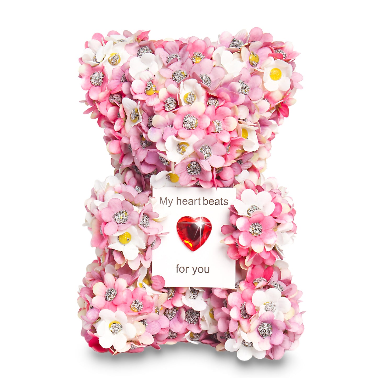 Rose Bear – A Sweet Valentine’s Day Gift Pink (17x12x11cm)