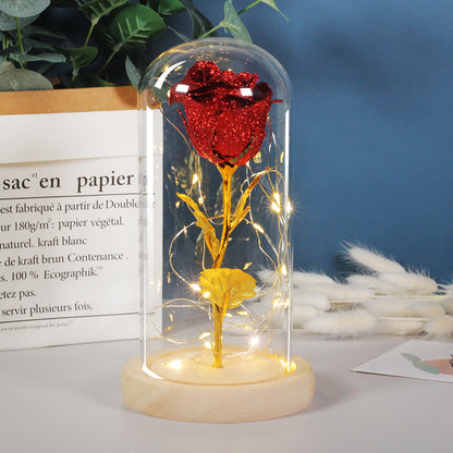 LED Eternal Rose Glass Dome – A Love That Glows Forever